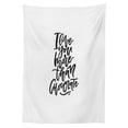 thumbnail image 3 of Ambesonne Love You More Tablecloth Rectangular Table Cover, Chocolate Phrase, 60"x84", Black White, 3 of 4