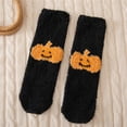 thumbnail image 2 of HAYIMI Women Crew Socks Pumpkin Coral Socks Halloween Themed Fashionable Casual Sleeping Short Socks, 2 of 3