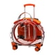 thumbnail image 2 of Mochila transportadora para mascotas con ruedas y diseño de astronauta para cachorros, perros y gatos. Naranja, 2 of 9