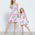 thumbnail image 1 of DPTALR Mother And Daughter Women's Ruffle Floral Print Dress Family Matching Clothes, 1 of 9