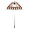 thumbnail image 3 of 0.2475 ct Round Cut Simulated Red Diamond Statement 14K White Gold Womens Engagement Ring, 3 of 5