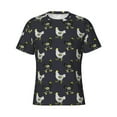 thumbnail image 3 of Naloa Cartoon Rooster Men's T-Shirt Sport T-shirt Men's Basic Tee Casual Men's Shirt, Round Neck, Short Sleeves - Large, 3 of 5