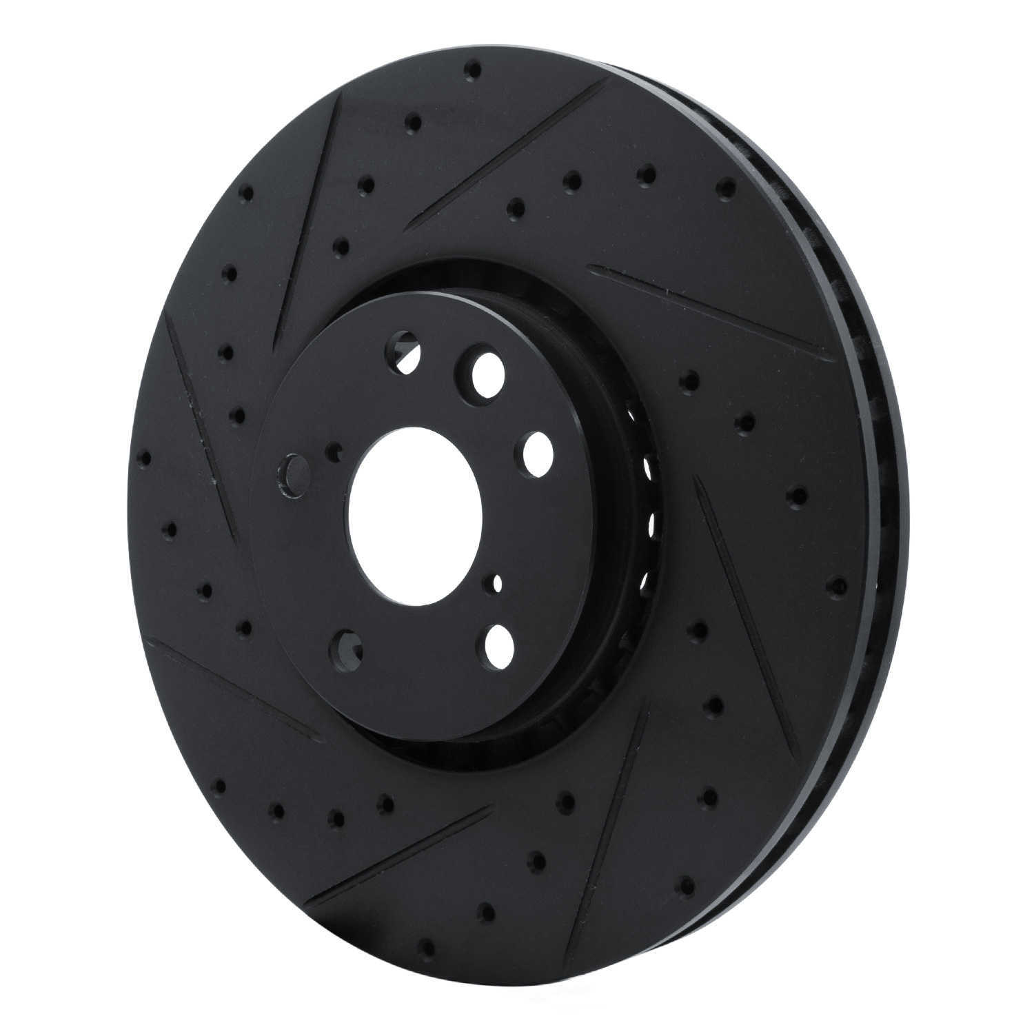 Dynamic Friction Company 633-75052D DFC Brake Rotor - Drilled And Slotted - Black