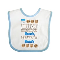 Inktastic What Happens at Nana's Boys or Girls Baby Bib