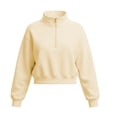 thumbnail image 5 of AKOEE Girls' Crop Sweatshirts Half Zip Plain Pullover Cotton Long Sleeve 5-16Y Sports Casual Loose Fall Tops (5-6 Years, Beige), 5 of 7