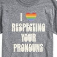thumbnail image 3 of Instant Message - I Love Respecting Your Pronouns - LGBT Pride Ally - Men's Short Sleeve Graphic T-Shirt, 3 of 6
