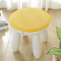 Round Wood Stool, Ergonomic Seat, Thick Cushion, Modern Design, Home Office, Living Room Use, Comfortable Back Support, Solid Wood Frame TOPLIU