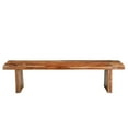 thumbnail image 4 of Pemberly Row Mid-Century 75" Live Edge Solid Wood Dining Bench in Brown, 4 of 5