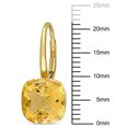 thumbnail image 4 of Everly Women's 8ct TGW Cushion-Cut Citrine 14k Yellow Gold Leverback Earrings, 4 of 8