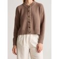 thumbnail image 5 of LMLYSoH Women's Crew Neck Knit Cardigan Basic Long Sleeve Solid Color Button Down Sweater Outwear, 5 of 9