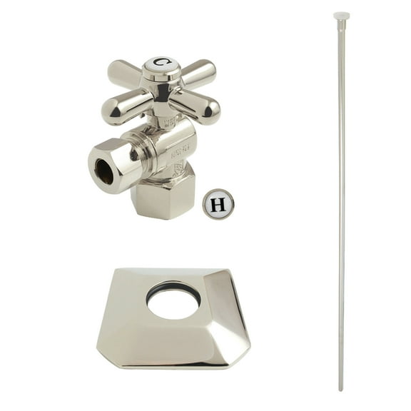 Kingston Brass KTK130P6 Traditional Plumbing Toilet Trim Kit with Flange in Polished Nickel