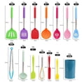 thumbnail image 2 of Juego de utensilios de cocina de silicona, 14 Uds., juego de utensilios de cocina, herramientas de cocina, pinzas giratorias, espátula, cuchara oso de fresa Electrónica, 2 of 4
