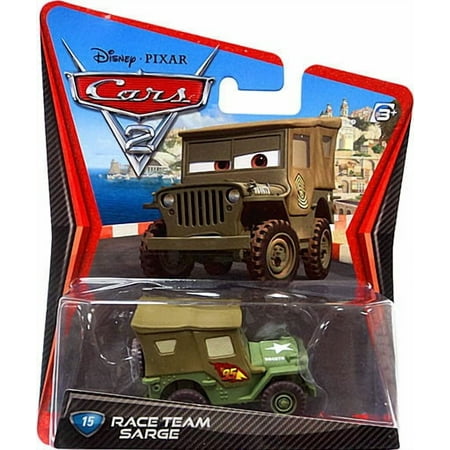 Disney Cars Cars 2 Main Series Race Team Sarge 1:55 Diecast Car