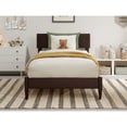 thumbnail image 2 of HomeStock Gothic GlamourTwin Solid Wood Modern Low Profile Platform Bed in Espresso, 2 of 10