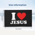 thumbnail image 3 of Toallas de baño con la frase "Amo a Jesús", toalla de playa, toalla de manos de secado rápido, toalla suave y absorbente para adultos y niños, 3 of 5