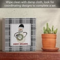 thumbnail image 2 of Highland Home "Happy Holidays Snowman" Freestanding Solid Wood Block Sign, 2 of 7