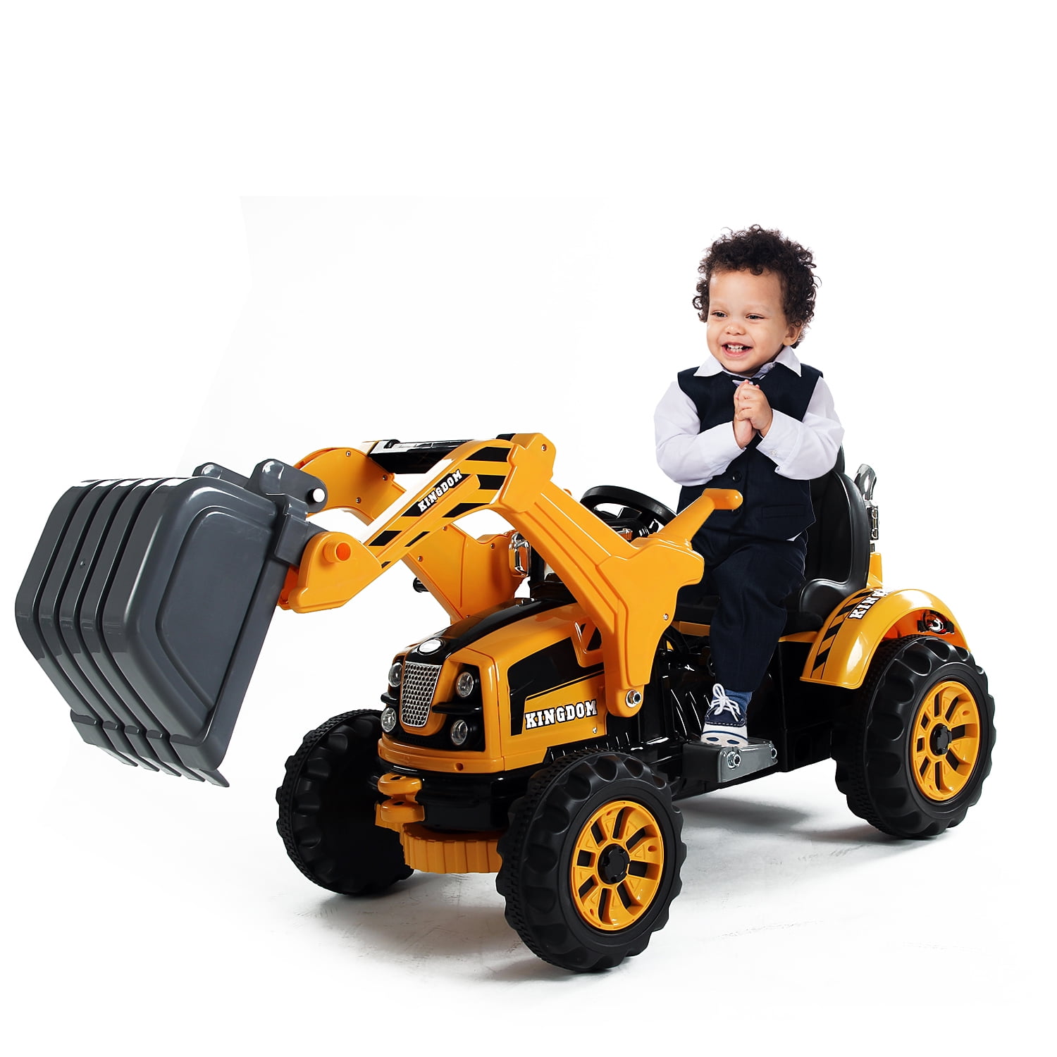 Excavator Rc Toy Ride On Kids Digger Toys For 3 8 Years Old Children