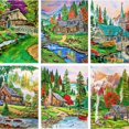 thumbnail image 4 of 5D Diamond Painting 6-Piece Set, handmade full square diamond sticker. A10 Canvas 30*40, includes round, square, solid, bright and fluorescent diamonds., 4 of 4