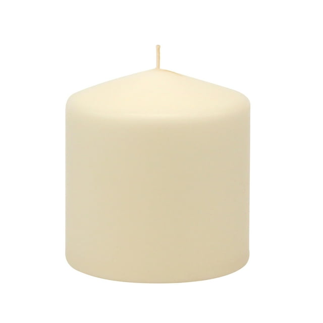 Pillar Candles Stonebriar, paquete de 3 unidades de altura, 7,62 x 7,62 cm, color marfil