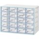 thumbnail image 1 of Gabinete mediano de 16 cajones, organizador transparente apilable para hardware, abalorio, ladrillos de plástico, oficina y almacenamiento de manualidades, 1 of 7