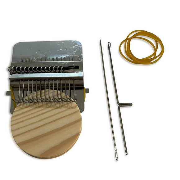 Kit de telar pequeño de acero inoxidable, herramienta de tejer para tejer, para zurcir, trenzado, parches, suministro de tejido, 14 ganchos sidaley HA007941-03B