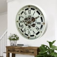 thumbnail image 4 of THE GEARS CLOCK Wall Clock with Real Moving Gears BE-LI_ 26 in Round White, 4 of 12