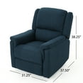 thumbnail image 6 of GDF Studio Pismo Contemporary Upholstered Swivel Gliding Recliner, Navy Blue Fabric, 6 of 15