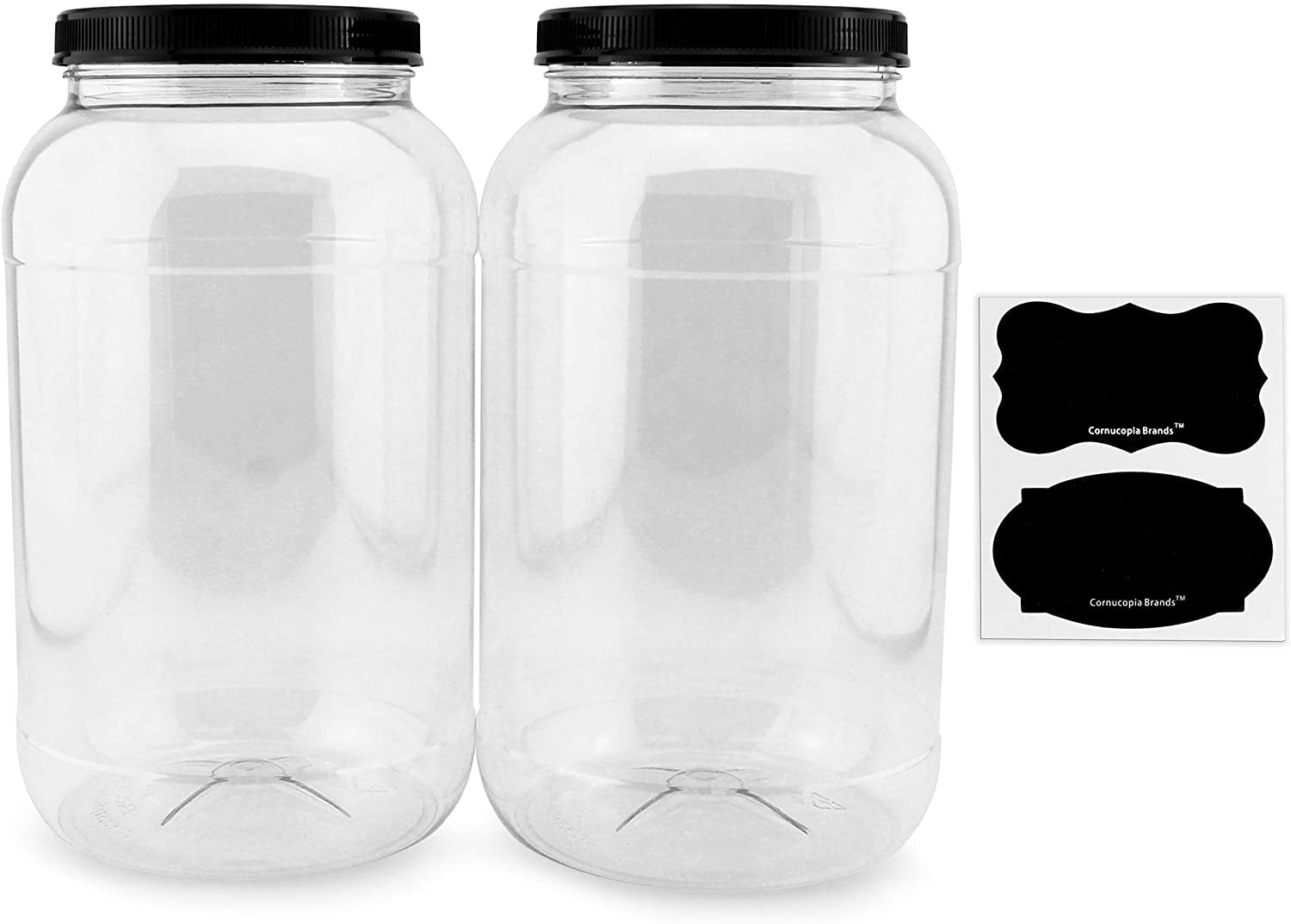 DOLLS HOUSE = Set Of 2 Empty Plastic Jars 