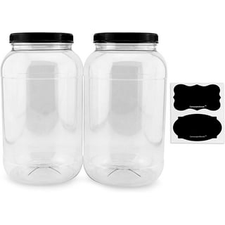 TopNotch Outlet Glass Jars with Lids - Glass Container (2 Pack) Keep Your  Contents Fresh with This Rounded Ribbed 24 Oz Jar - Glass Storage  Containers