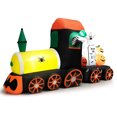 thumbnail image 2 of Costway 8ft Long Halloween Inflatable Skeleton Ride on Train LED Lighted Halloween Decor, 2 of 10