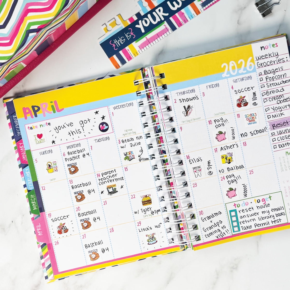 Reminder Binder® Planner Chevi Party (Jan 2026 - June 2027)