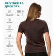 thumbnail image 3 of 𝗕𝗥𝗘𝗔𝗧𝗛𝗔𝗕𝗟𝗘 Women’s Merino Wool Crew Neck Short Sleeve T-Shirt - Includes Hiking Socks - Merino.tech, 3 of 10