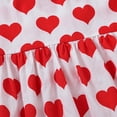 thumbnail image 4 of Coerni Robe Imprimée Cœur Mignonne pour Filles Été Manches Courtes à Volants Robe de Fête d'Anniversaire Col Rond Robe Décontractée avec Nœud, 4 of 8