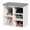 White, variant on M optimized 20"x11.9"x20.8" Shoe Storage Bench, 5 Cubbies Storage Rack Bench with Cushion, Entryway Bench with 3-Tier Adjustable Shelves for Entryway, Living Room, Hallway, Bedroom
