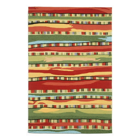 Liora Manne Ravella Fiesta Indoor/Outdoor Rug Red 5'X7'6"