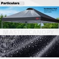 thumbnail image 3 of MASTERCANOPY 10' x 10' Easy Pop-up Canopy Tent with Vent Outdoor Shade Shelter, Black, 3 of 6