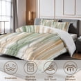 thumbnail image 2 of Pastel Green and Beige Queen Size Comforter Set – 3 Piece Queen Comforter Set - Soft Microfiber All Season Queen Comforter by Conrad’s Limited Collections, 2 of 5