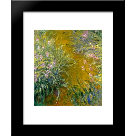 Path through the Irises 01 20x24 Framed Art Print by Monet, Claude