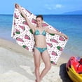 thumbnail image 7 of SKYSONIC Beach Towels 30"x60", Sliced Watermelons Geometric Shapes Camping Towels Sand Free Beach Towel, Large Beach Towels Quick Dry Bath Travel Towels Pool Yoga Beach Mat for Men Women, 7 of 7