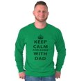 thumbnail image 6 of Keep Calm And Agree With Dad Crown Men's Long Sleeve Tee T Shirt Brisco Brands 3X, 6 of 7