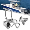 thumbnail image 1 of Fishing Rod Rack Stainless Steel Rail Mount Pole Bracket Clamp Boat, 1 of 7