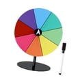 thumbnail image 4 of PRESIDE de MABLETOP Tirnable Tabletop Fortune Wheel Fácil Asamblea Rouleta Rueda de juego Rueda de juego para supermercados de comercio en el aula con borrador, 4 of 8