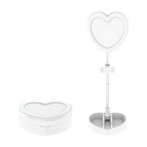 Wovilon Desk Lamp Led Ringlight With Phone Holder,Light With Stand, Foldable, Stretchable Portable Selfie Desk Fill-Light, Heart-Shaped Lights For Selfie/Live Stream/Makeup