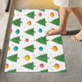 thumbnail image 4 of 2 Piece Bath Mat Set with U-Shaped Toilet Mat and Rectangle Bath Rugs Non Slip Machine Washable Bathroom Mats Christmas Trees and Colorful Balls, 4 of 7