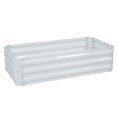 thumbnail image 1 of Sunnydaze Galvanized Rectangle Raised Garden Bed - 4' x 2' x 1' - Ivory White, 1 of 8