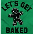thumbnail image 2 of Funny Christmas Get Baked Gingerbread Womens Slim Fit Graphic Tee Brisco Brands S, 2 of 5