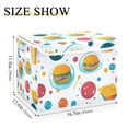 thumbnail image 5 of Yayeee Collapsible Cube Storage Bin with Lid Fabric Closet Decorative Basket with Handles, Bubbles Hamburger, 5 of 7