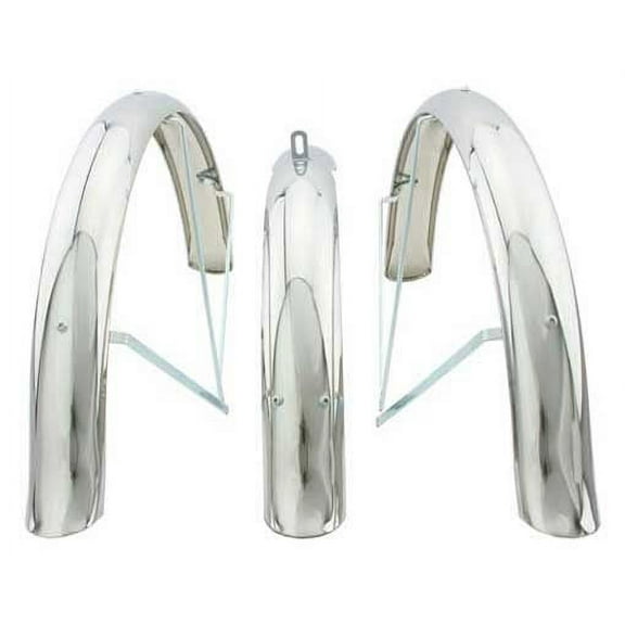 26" Flared Stander Hollow Trike Conversion Kit Fender Set Chrome. Hollow hub trike fender set tricyle