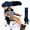 BLUE, variant on Outdoor Folding Chair with Adjustable Canopy Sun Shade, Portable Camping Chair for Adults with Cup Holder and Carry Bag,