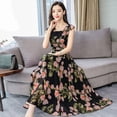 thumbnail image 6 of Women Summer Casual Short Sleeve Floral Printing Long Dress, 6 of 8
